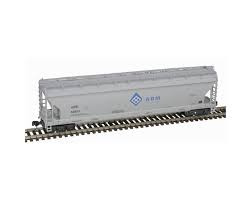 Atlas ~ N Scale ~ Pressureaide Centerflow Covered Hopper ~ Ready-to-Run ~ Master ~ ADM #50007 ~ 50006068