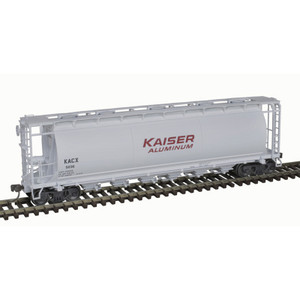 Atlas ~ HO Scale ~ Master ~ ACF 6-Bay Cylindrical Hopper ~ Ready to Run ~ Kaiser Aluminum #5029 ~ 20007189