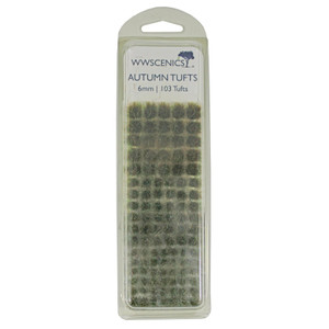 WWScenics ~ Any Scale ~ Grass Tufts 1/4" 6mm ~ Autumn/Fall ~ 100 Pieces ~ W3TAU6