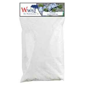 WWScenics ~ Any Scale ~ Static Snow 1/32" .5mm Fibers ~ 30g ~ WSGS002