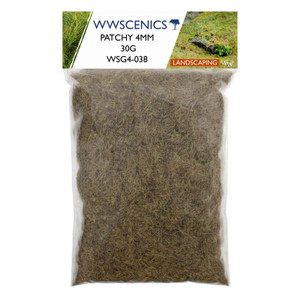 WWScenics ~ Any Scale ~ Patchy Static Grass ~ 4mm Fibers ~ 30g ~ WSG4038