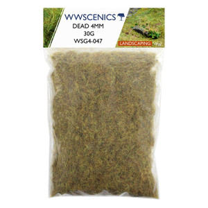 WWScenics ~ Any Scale ~ Dead Static Grass ~ 4mm Fibers ~ 30g ~ WSG4047