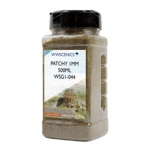WWScenics ~ Any Scale ~ Patchy Static Grass ~ 1mm Fibers ~ 500ml Canister ~ WSG1044