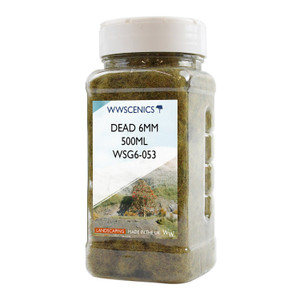 WWScenics ~ Any Scale ~ Dead Static Grass ~ 6mm Fibers ~ 500ml Canister ~ WSG6053