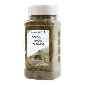 WWScenics ~ Any Scale ~ Dead Static Grass ~ 6mm Fibers ~ 1000ml Canister ~ WSG6054