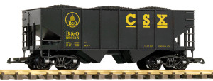PIKO ~ G Scale ~ Rib-Side Hopper Car w/Coal Load ~ CSX ~ 38973