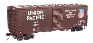 WalthersMainline ~ HO Scale ~ 40' Modernized 1948 Boxcar ~ Ready to Run ~ Union Pacific #107070 ~ 910-1214