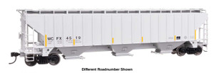 WalthersMainline ~ HO Scale ~ Trinity 4750 3-Bay Covered Hopper ~ Ready to Run ~ WCFX #4522 ~ 910-49080