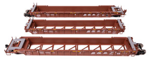 WalthersMainline ~ HO Scale ~ NSC Articulated 3-Unit 53' Well Car ~ Ready-to-Run ~ BNSF Railway #211550 ~ 910-55819