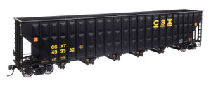 WalthersMainline ~ HO Scale ~ 73' Wood Chip Hopper ~ Ready-to-Run ~ CSX #433332 ~ 910-56342