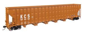 WalthersMainline ~ HO Scale ~ 73' Wood Chip Hopper ~ Ready-to-Run ~ Kansas City Southern #503304 ~ 56347