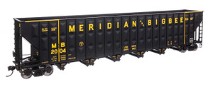 WalthersMainline ~ HO Scale ~ 73' Wood Chip Hopper ~ Ready-to-Run ~ Meridian & Bigbee #2004 ~ 56350