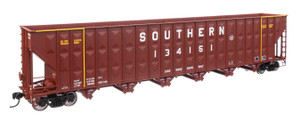 WalthersMainline ~ HO Scale ~ 73' Wood Chip Hopper ~ Ready-to-Run ~ Southern Railway #134151 ~ 910-56366