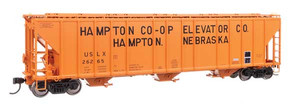 Walthers Proto ~ HO Scale ~ 55' Evans 4780 Covered Hopper ~ Ready to Run ~ Hampton Co-op #26265 ~ 920-106197