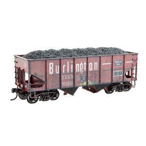 Micro Trains ~ HO Scale ~ 2-Bay Open Hopper ~ Chicago, Burlington & Quincy #189248 ~ 2500004
