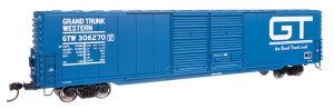 WalthersMainline ~ HO Scale ~ 60' Pullman-Standard Double Door Boxcar ~ Ready to Run ~ Grand Trunk Western #306270 ~ 910-3407