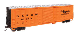 WalthersMainline ~ HO Scale ~ 50' Waffle Side Boxcar ~ Ready To Run ~ Denver & Rio Grande Western #65324 ~ 910-46712