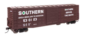 WalthersMainline ~ HO Scale ~ 50' Waffle Side Boxcar ~ Ready To Run ~ Southern Railway #530123 ~ 910-46722
