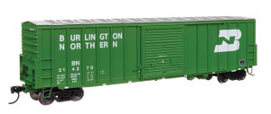WalthersMainline ~ HO Scale ~ 50' ACF Exterior Post Boxcar ~ Ready To Run ~ Burlington Northern #214270 ~ 910-46025