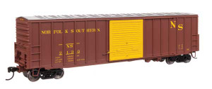 WalthersMainline ~ HO Scale ~ 50' ACF Exterior Post Boxcar ~ Ready To Run ~ Norfolk Southern #2114 ~ 910-46045