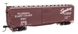 WalthersMainline ~ HO Scale ~ 40' Double Sheathed Wood Boxcar ~ Ready To Run ~ Florida East Coast #20636 ~ 910-40181