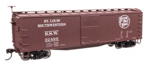 WalthersMainline ~ HO Scale ~ 40' Double Sheathed Wood Boxcar ~ Ready To Run ~ Cotton Belt #32499 ~ 910-40205