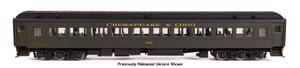 WalthersProto ~ HO Scale ~ 82' Pullman-Built Heavyweight Paired-Window Coach ~ Chesapeake & Ohio #701 ~ Lighted ~  920-17604
