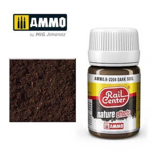 Ammo MIG ~ All Scale ~ RAIL CENTER ~ Dark Soil ~ 35mL ~ R-2204