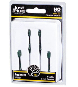 Woodland Scenics ~ HO Scale ~ Pedestal Traffic Lights ~ Just Plug ~ JP5651