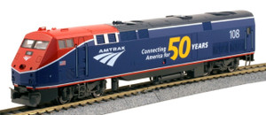 Kato ~ HO Scale ~ Amtrak Phase VI 50th ~ GE P42 Genesis ~ LokSound & DCC ~ #108 ~ 37-6115-LS