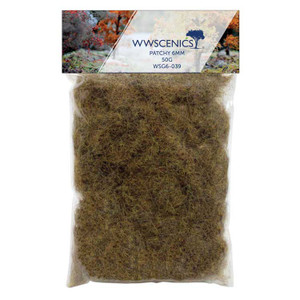 WWScenics ~ Any Scale ~ Patchy Static Grass ~ 1/4" 6mm Fibers ~ 1.8oz 50g ~ WSG6039