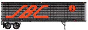 Trainworx ~ N Scale ~ 40' Corrugated Van Trailer ~ Ferrocarril Sonora-Baja California S-BC #9009 ~ 4027901