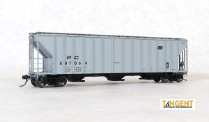 Tangent ~ HO Scale ~ PC Samuel Rea Shops 4600 Covered Hopper ~ Penn Central #887039 ~ 28063-04