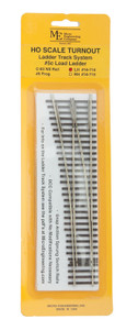 Micro Engineering ~ HO scale ~ Ladder Track System Turnout ~ Code 83 #5c ~ Left Hand Lead Ladder ~ 14-714