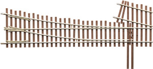 Micro Engineering ~ HO scale ~ Ladder Track System Turnout ~ Code 83 #5d ~ Right-Hand Intermediate Ladder ~ 14-717