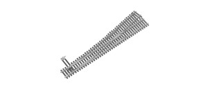 Micro Engineering ~ N scale ~ Flex-Trak #6 Code 70 Turnout ~ Right-Hand ~ 15-406
