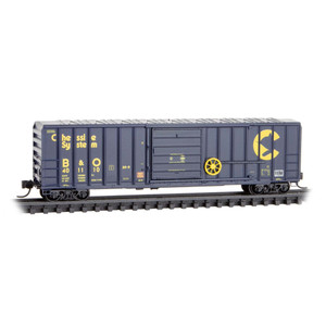 Micro Trains ~ N Scale ~ 50' Rib Side Boxcar ~ Chessie System #401110 ~ 02500356