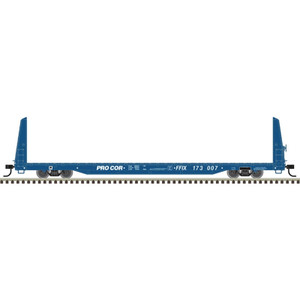 Atlas ~ HO Scale ~ Trainman ~ Bulkhead Flat Car ~ Procor #173007 ~ 20007954