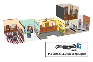 Walthers Cornerstone ~ HO Scale ~ Merchants Row I ~ Spaces ~ Interior Lighting and Detail Insert ~ 933-4700