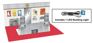 Walthers Cornerstone ~ HO Scale ~ Vintage Dairy Queen ~ Spaces ~ Interior Lighting and Detail Insert  ~ 933-4701
