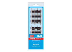Peco ~ HO Scale ~ Code 100 Nickel Silver Short Straight ~ Setrack ~ 3-1/8" 7.9cm ~ pkg(4) ~ ST-2002