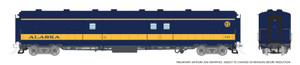 Rapido ~ HO Scale ~ PC&F Economy Baggage Power Car with sound ~ Alaska #110 ~ 176023
