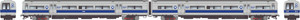 Rapido ~ HO Scale ~ Budd M3A Railcar Set ~ DC/Silent ~ Metro North #8012 + 8013 ~ 207053