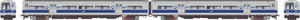 Rapido ~ HO Scale ~ Budd M3A Railcar Set ~ DC/Silent ~ Metro North #8046 + 8047 ~ 207055