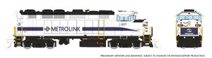 Rapido ~ N Scale ~ F59PH ~ DC/DCC/Sound ~ Metrolink #862 ~ 519516