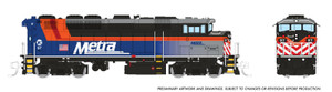 Rapido ~ N Scale ~ F59PH ~ DC/Silent ~ Metra #99 ~ 519020