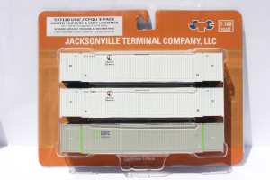 Jacksonville Terminal JTC ~ N Scale ~ United Shippers(2) & COFC LOGISTICS(1) ~ 53' HIGH CUBE 8-55-8 corrugated containers ~ 537120