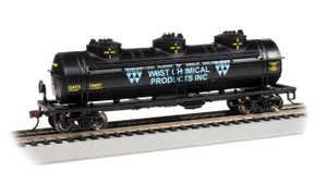 Bachmann HO Scale ~ 40' 3-Dome Tank Car ~ West Chemical Products #70487 ~ 17116