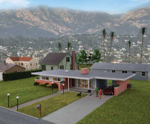 Walthers Cornerstone ~ HO Scale ~ Mid-Century Modern Home ~ Kit ~ 933-4156