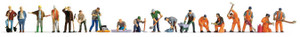 Walthers SceneMaster ~ HO Scale ~ People at Work ~ pkg(18) ~ 949-6090